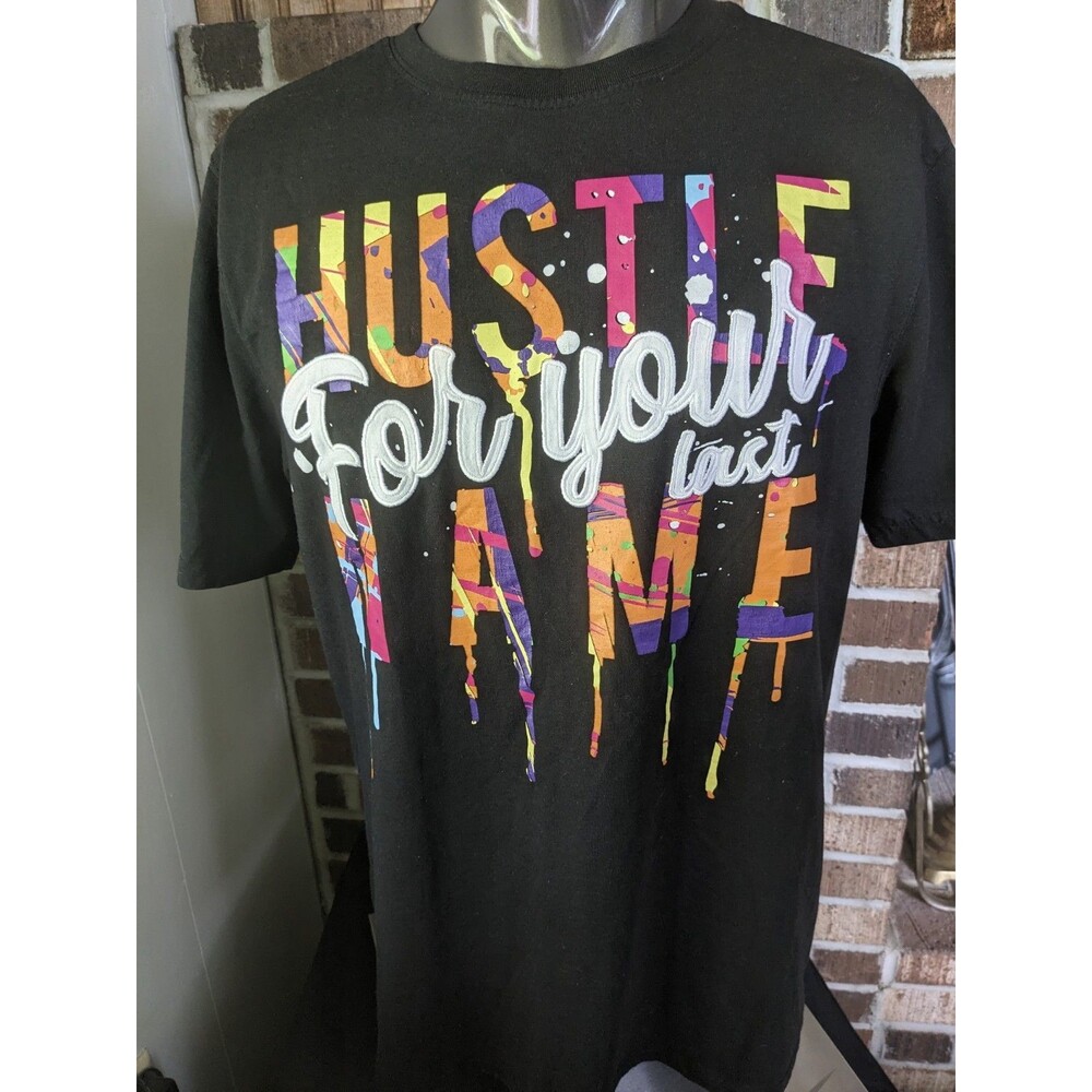 Vintage Hustle For Your Last Name XL Black T-shirt Unisex Go Big Or Go Home!